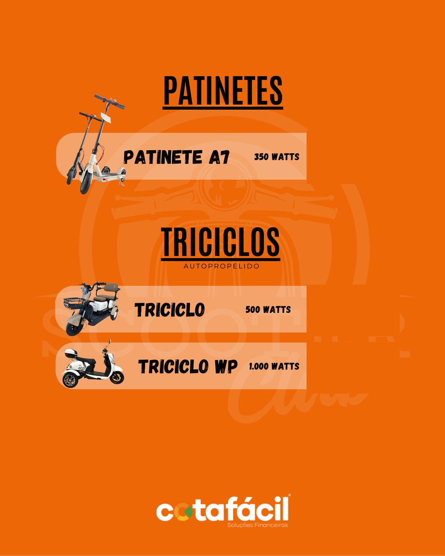 Patinetes e Triciclos Elétricos